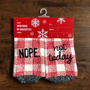 Christmas gift socks “Nope. Not Today”